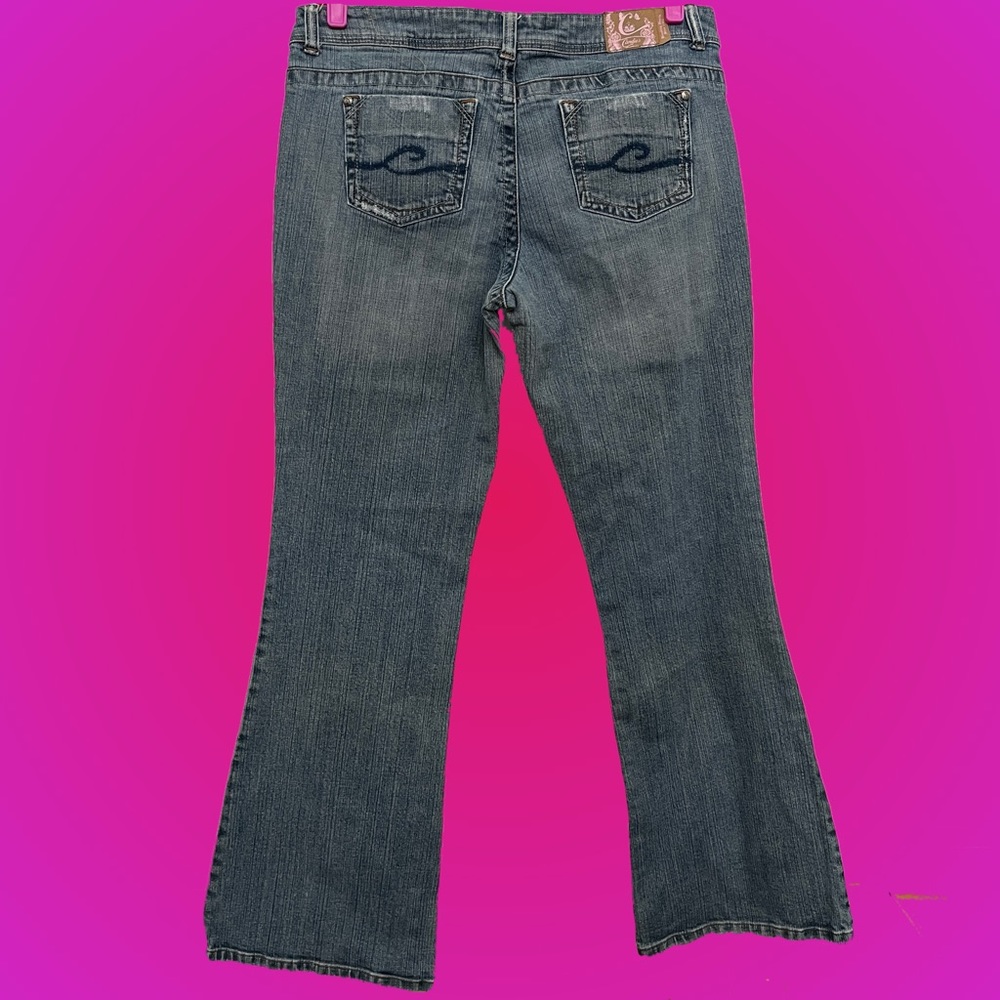 Candies distressed light wash flare jeans